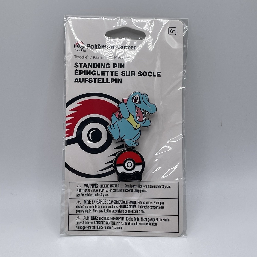 NEW Pokemon Totodile Standing Pin Official Nintendo Collectible Badge Enamel